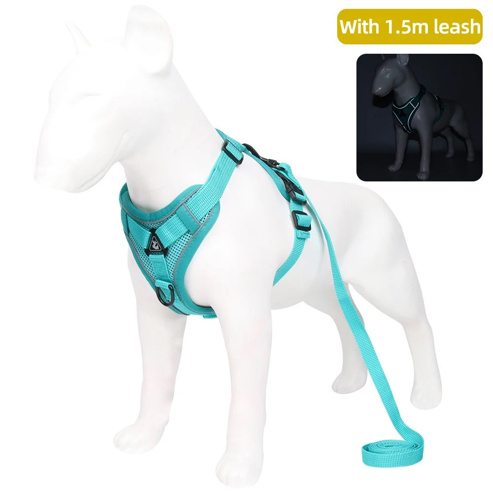 No-Pull Dog Harness with Leash – Adjustable, Reflective & Comfortable