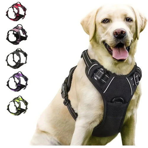 Heavy-Duty No-Pull Dog Harness – Reflective, Adjustable & Secure
