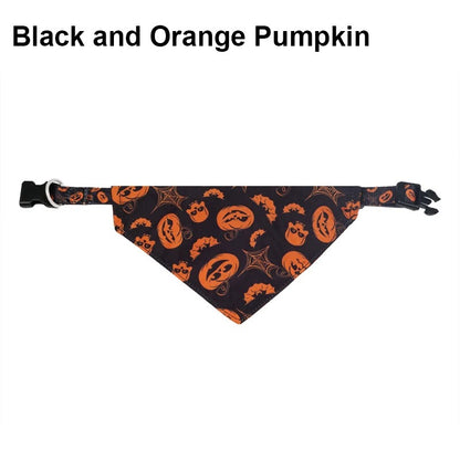 Halloween cat Bandana Collar – Adjustable & Comfortable