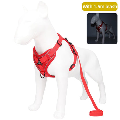 No-Pull Dog Harness with Leash – Adjustable, Reflective & Comfortable